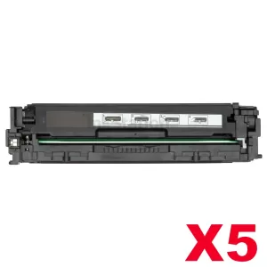 5 x HP CE320A (128A) Compatible Black Toner Cartridge - 2,000 Pages