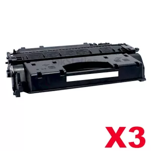 3 x HP CF280X (80X) Compatible Black Toner Cartridge - 6,900 Pages