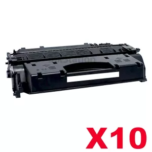 10 x HP CF280X (80X) Compatible Black Toner Cartridge - 6,900 Pages