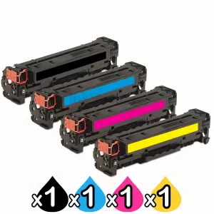 4 Pack HP CF210X-CF213A (131X / 131A) Compatible Toner Cartridges [1BK,1C,1M,1Y]