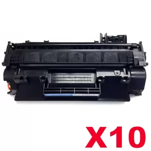 10 x HP CF280A (80A) Compatible Black Toner Cartridge - 2,700 Pages