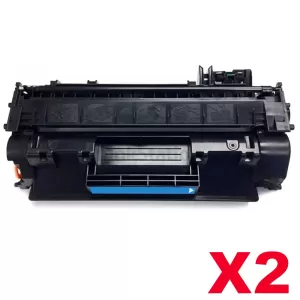2 x HP CF280A (80A) Compatible Black Toner Cartridge - 2,700 Pages