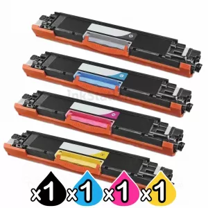 4 Pack HP CE310A-CE313A (126A) Compatible Toner Cartridges [1BK,1C,1M,1Y]
