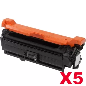 5 x HP CE400X (507X) Compatible Black Toner Cartridge - 11,000 Pages