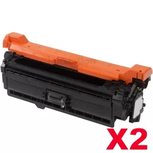 2 x HP CE400X (507X) Compatible Black Toner Cartridge - 11,000 Pages