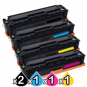 5 Pack HP CE410X-CE413A (305X/305A) Compatible Toner Cartridges [2BK,1C,1M,1Y]