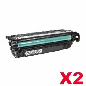 2 x HP CE264X (646X) Compatible Black Toner Cartridge - 17,000 Pages
