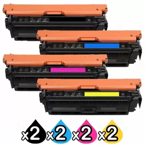 2 Sets of 4 Pack HP W2130A-W2133A (213A) Compatible Toner Cartridges Combo [2BK,2C,2M,2Y]