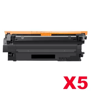 5 x HP 213X W2130X High Yield Compatible Black Toner Cartridge - 9,000 pages