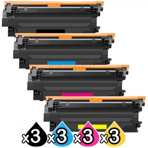 3 Sets of 4 Pack HP W2130X-W2133X (213X) High Yield Compatible Toner Cartridges Combo [3BK,3C,3M,3Y]