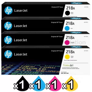 4 Pack HP W2180A-W2183A (218A) Genuine Toner Cartridges Combo [1BK,1C,1M,1Y]