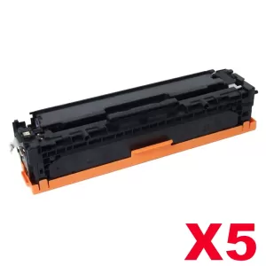 5 x HP CE410X (305X) Compatible Black Toner Cartridge - 4,000 Pages