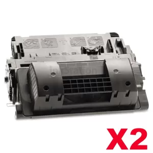 2 x HP CE390X (90X)  Compatible Black High Yield Toner Cartridge - 24,000 Pages