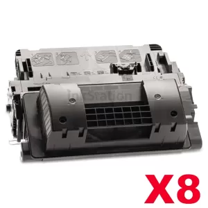 8 x HP CE390X (90X)  Compatible Black High Yield Toner Cartridge - 24,000 Pages