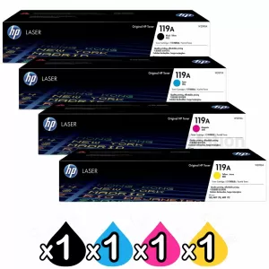 4 Pack HP 119A W2090A-W2093A Genuine Toner Cartridges Combo [1BK,1C,1M,1Y]