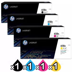 4 Pack HP 658A W2000A-W2003A Genuine Toner Cartridges Combo [1BK,1C,1M,1Y]