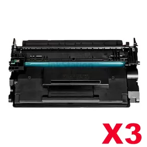 3 x HP 89X CF289X High Yield Compatible Black Toner Cartridge - 10,000 Pages