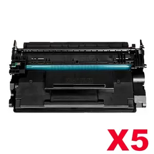 5 x HP 89X CF289X High Yield Compatible Black Toner Cartridge - 10,000 Pages