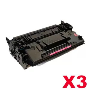 3 x HP CF287A (87A) Compatible Black Toner Cartridge - 9,000 Pages