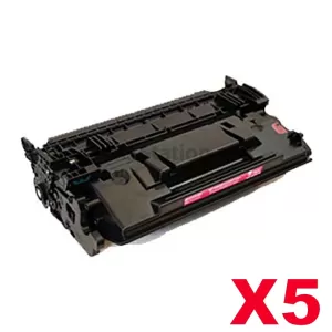 5 x HP CF287A (87A) Compatible Black Toner Cartridge - 9,000 Pages