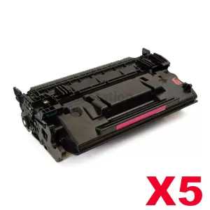 5 x HP CF287X (87X) Compatible Black Toner Cartridge - 18,000 Pages