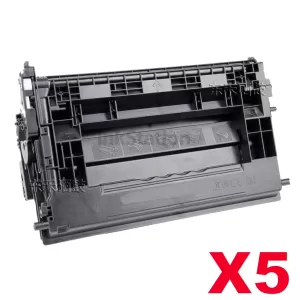 5 x HP 37A CF237A Compatible Black Toner Cartridge - 11,000 Pages