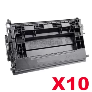 10 x HP 37A CF237A Compatible Black Toner Cartridge - 11,000 Pages