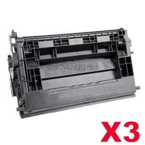 3 x HP 37A CF237A Compatible Black Toner Cartridge - 11,000 Pages