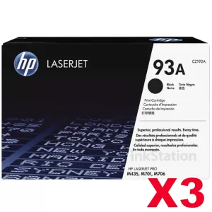 3 x HP 93A CZ192A Genuine Toner Cartridge - 12,000 pages