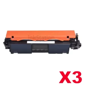 3 x HP CF230X (30X) Compatible Black High Yield Toner Cartridge - 3,500 Pages