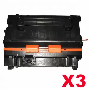 3 x HP CE390A (90A) Compatible Black Toner Cartridge - 10,000 Pages
