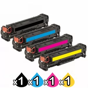 4 Pack HP 410X (CF410X-CF413X) Compatible Toner Cartridges [1BK,1C,1M,1Y]