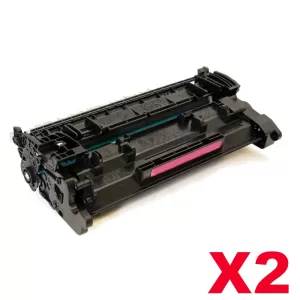 2 x HP CF226A (26A) Compatible Black Toner Cartridge - 3,100 Pages