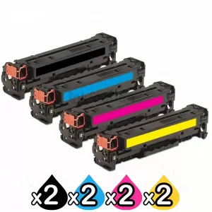 2 sets of 4 Pack HP 410X (CF410X-CF413X) Compatible Toner Cartridges [2BK,2C,2M,2Y]