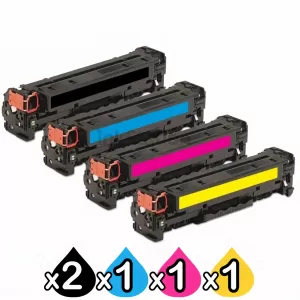 5 Pack HP 410X (CF410X-CF413X) Compatible Toner Cartridges [2BK,1C,1M,1Y]