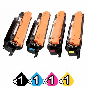 4 Pack HP 655A (CF450A-CF453A) Compatible Toner Cartridges [1BK,1C,1M,1Y]