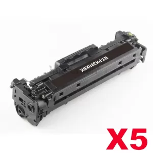 5 x HP CF380X (312X) Compatible Black High Yield Toner Cartridge - 4,400 Pages