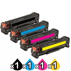 4 Pack HP CF400X-CF403X (201X) Compatible Toner Cartridges [1BK,1C,1M,1Y]