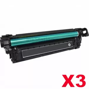 3 x HP 508X (CF360X) Compatible Black Toner Cartridge - 12,500 pages
