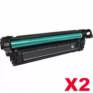 2 x HP 508X (CF360X) Compatible Black Toner Cartridge - 12,500 pages