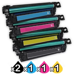 5 Pack HP 508X (CF360X-CF363X) Compatible Toner Cartridges [2BK,1C,1M,1Y]