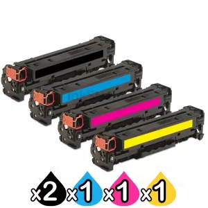 5 Pack HP CF400X-CF403X (201X) Compatible Toner Cartridges [2BK,1C,1M,1Y]