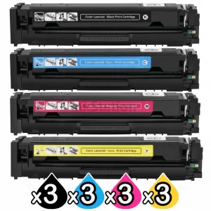 3 Sets of 4 Pack HP 416X W2040X-W2043X Compatible High Yield Toner Cartridges [3BK,3C,3M,3Y]