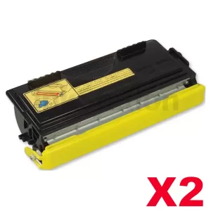 2 x Compatible Brother TN-7600 Black Toner Cartridge 6500 pages