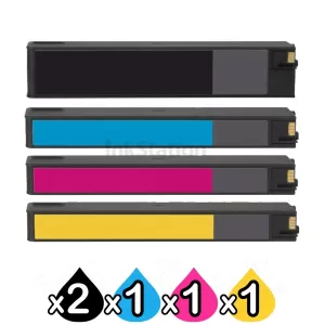 5 Pack HP 975X Compatible High Yield Inkjet Combo L0S00AA - L0S09AA [2BK,1C,1M,1Y]