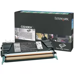 Lexmark (C5240KH) Genuine C524 / C534DN Black Toner Cartridge High Capacity - 8,000 pages