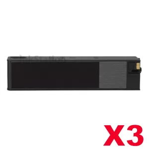 3 x HP 975X Compatible Black High Yield Inkjet Cartridge L0S09AA - 10,000 Pages