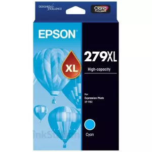 Epson 279XL Genuine Claria Photo HD Cyan High Yield Ink Cartridge (C13T16L292)