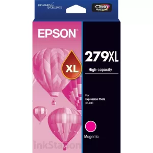 Epson 279XL Genuine Claria Photo HD Magenta High Yield Ink Cartridge (C13T16L392)