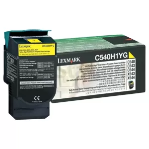 Lexmark (C540H1YG) Genuine C540 / C543 / C544 / C546 / X543 / X544 / X546 Yellow HY Toner Cartridge - 2,000 pages
